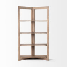 Load image into Gallery viewer, Turnbull I 42L x 20W x 72H Light Brown Wood Four Shelf Shelving Unit
