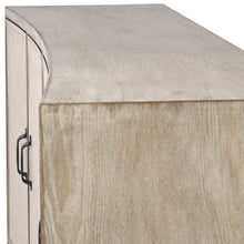 Load image into Gallery viewer, Bellefontaine II 68x15.5 Brown Solid Wood Frame 4 Fabric Covered Cabinet Door Sideboard
