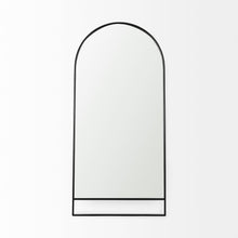 Load image into Gallery viewer, Sadie 36.0L x 2.0W x 76.0H Black Metal Rounded Arch Floor Mirror
