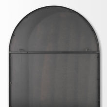 Load image into Gallery viewer, Sadie 36.0L x 2.0W x 76.0H Black Metal Rounded Arch Floor Mirror
